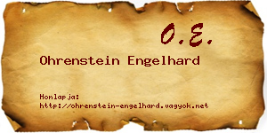 Ohrenstein Engelhard névjegykártya